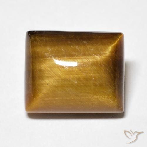 6.18ct Natürlicher Mittel braun Tigerauge, Baguette, Lichtundurchlässig