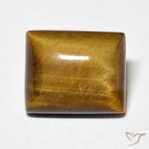 6.12ct Natürlicher Mittel braun Tigerauge, Baguette, Lichtundurchlässig