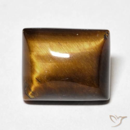 6.13ct Natürlicher Mittel braun Tigerauge, Baguette, Lichtundurchlässig