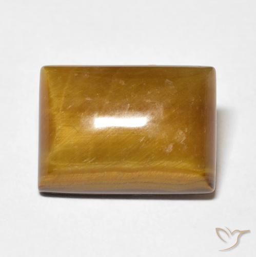 7.19ct Natürlicher gold-braun Tigerauge, Baguette, Lichtundurchlässig