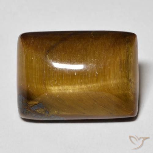 14.24ct Natürlicher Lebkuchen braun Tigerauge, Baguette, Lichtundurchlässig