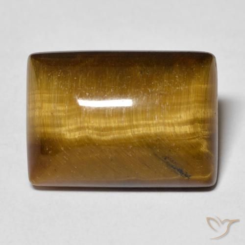12.68ct Natürlicher Warmes Braun Tigerauge, Baguette, Lichtundurchlässig