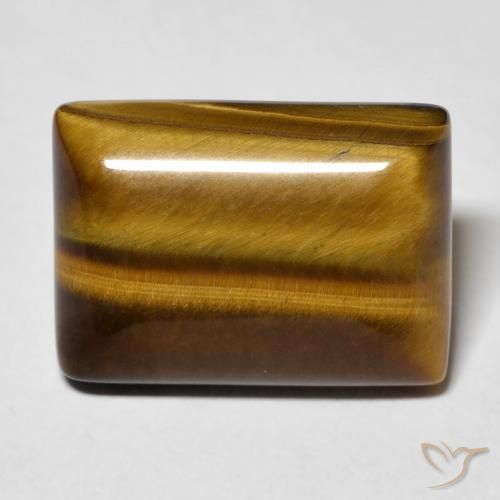 12.82ct Natürlicher gold-braun Tigerauge, Baguette, Lichtundurchlässig