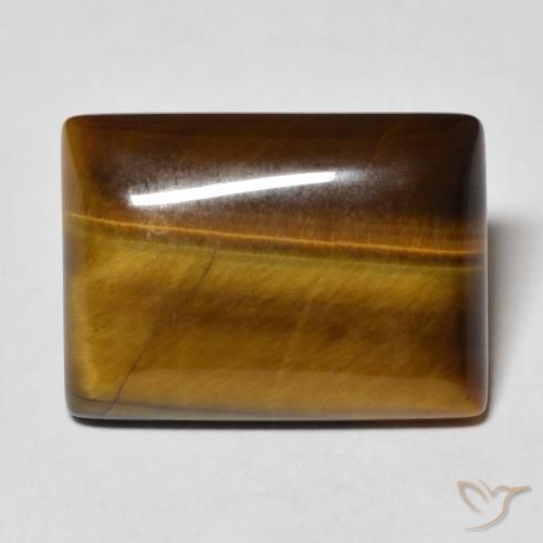 11.19ct Natürlicher gold-braun Tigerauge, Baguette, Lichtundurchlässig
