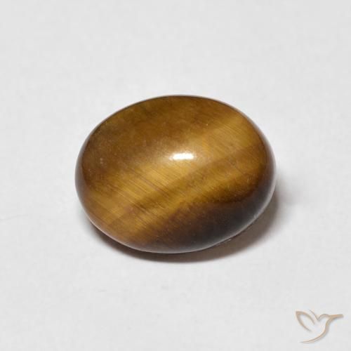 2.80ct Natürlicher gelblich-braun Tigerauge, Oval, Lichtundurchlässig
