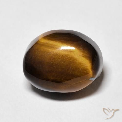 5.77ct Natürlicher gold-braun Tigerauge, Oval, Lichtundurchlässig