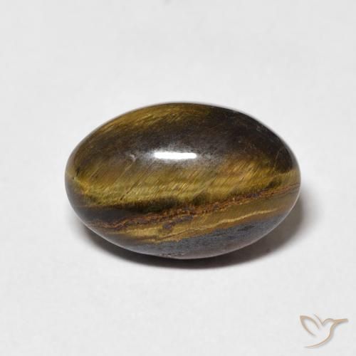 4.23ct Natürlicher Warmes Braun Tigerauge, Oval, Lichtundurchlässig