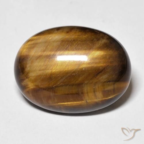 14.47ct Natürlicher Warmes Braun Tigerauge, Oval, Lichtundurchlässig