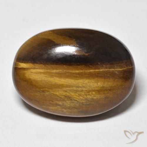 26.42ct Natürlicher Mittel braun Tigerauge, Oval, Lichtundurchlässig
