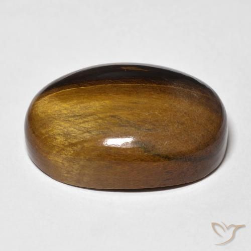 9,17 ctw natürlicher Mittel braun Tigerauge, Oval, Lichtundurchlässig
