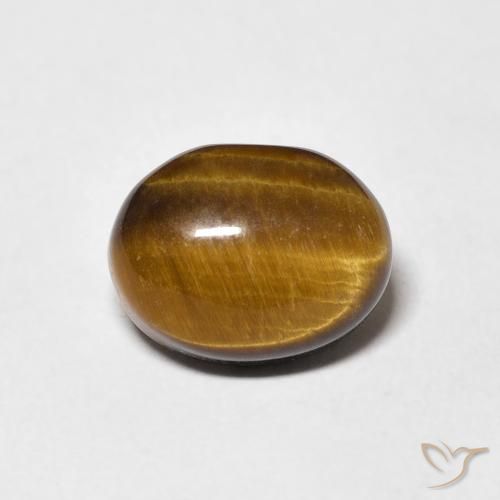 3.04ct Natürlicher Mittel braun Tigerauge, Oval, Lichtundurchlässig
