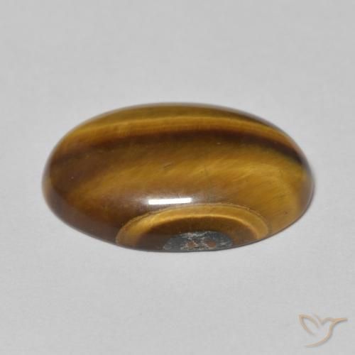 9,17 ctw natürlicher gelblich-braun Tigerauge, Oval, Lichtundurchlässig