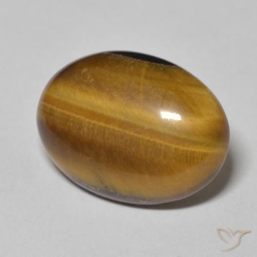 9.70ct Natürlicher Mittel braun Tigerauge, Oval, Lichtundurchlässig