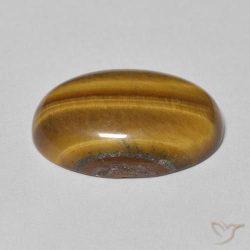 9,17 ctw natürlicher Mittel braun Tigerauge, Oval, Lichtundurchlässig
