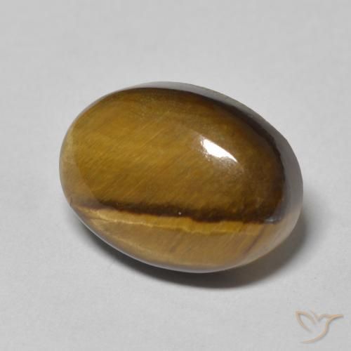 9,17 ctw natürlicher Medium Light-Brown Tigerauge, Oval, Lichtundurchlässig