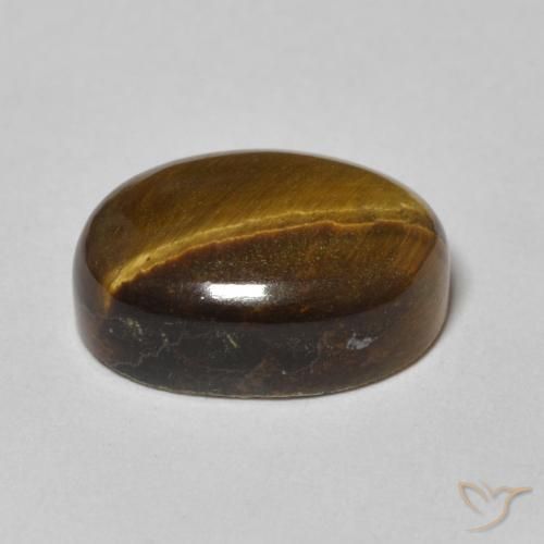 9,17 ctw natürlicher Medium Light-Brown Tigerauge, Oval, Lichtundurchlässig