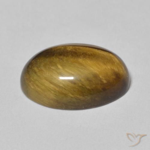 9,17 ctw natürlicher gelblich-braun Tigerauge, Oval, Lichtundurchlässig