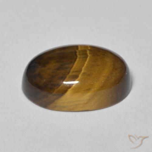 9,17 ctw natürlicher gold-braun Tigerauge, Oval, Lichtundurchlässig