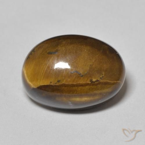 7.31ct Natürlicher Warmes Braun Tigerauge, Oval, Lichtundurchlässig