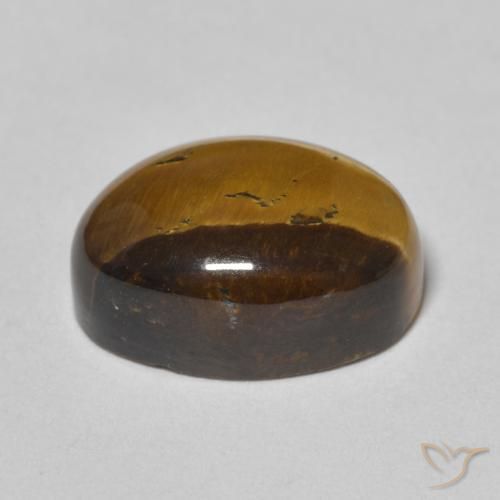 9,17 ctw natürlicher Warmes Braun Tigerauge, Oval, Lichtundurchlässig