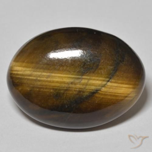24.06ct Natürlicher Warmes Braun Tigerauge, Oval, Lichtundurchlässig
