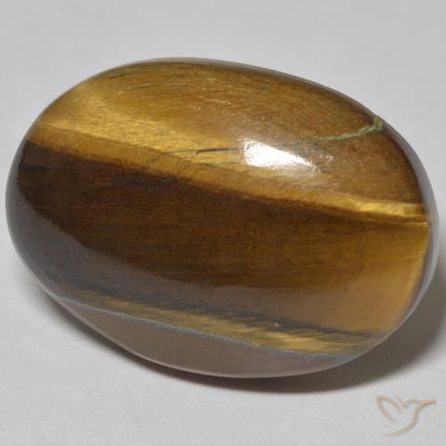 9,17 ctw natürlicher gelblich-braun Tigerauge, Oval, Lichtundurchlässig