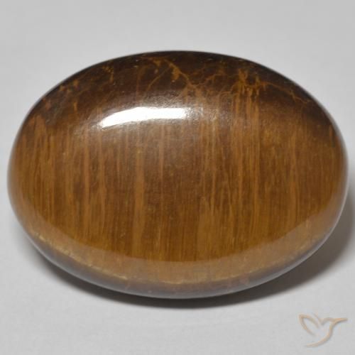 28.66ct Natürlicher Mittel braun Tigerauge, Oval, Lichtundurchlässig