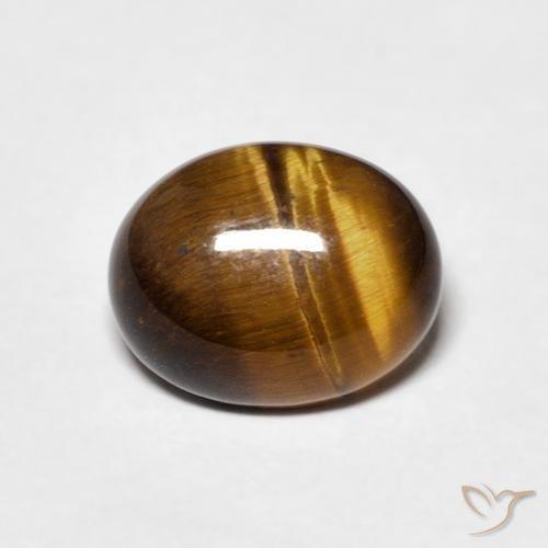 1.72ct Natürlicher gold-braun Tigerauge, Oval, Lichtundurchlässig