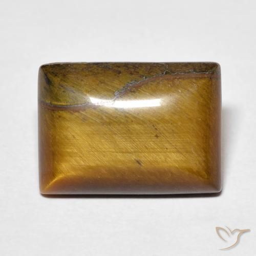 6.62ct Natürlicher gold-braun Tigerauge, Baguette, Lichtundurchlässig