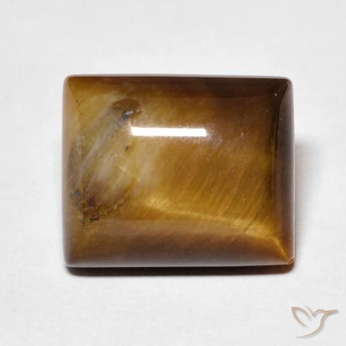 6.12ct Natürlicher gold-braun Tigerauge, Baguette, Lichtundurchlässig