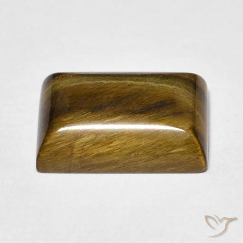 9,17 ctw natürlicher Medium Light-Brown Tigerauge, Baguette, Lichtundurchlässig