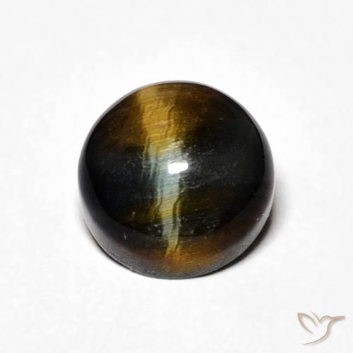 2.25ct Natürlicher Warmes Braun Tigerauge, Runden, Lichtundurchlässig