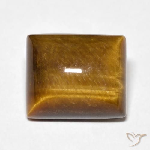6.70ct Natürlicher Warmes Braun Tigerauge, Baguette, Lichtundurchlässig