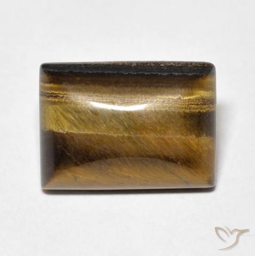 7.83ct Natürlicher Mittel braun Tigerauge, Baguette, Lichtundurchlässig
