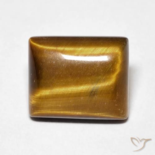 5.82ct Natürlicher gelblich-braun Tigerauge, Baguette, Lichtundurchlässig