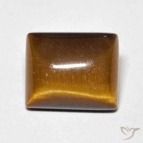 6.17ct Natürlicher Mittel braun Tigerauge, Baguette, Lichtundurchlässig