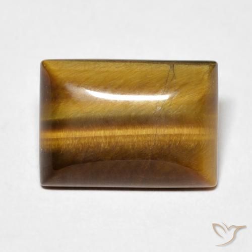 6.17ct Natürlicher Warmes Braun Tigerauge, Baguette, Lichtundurchlässig