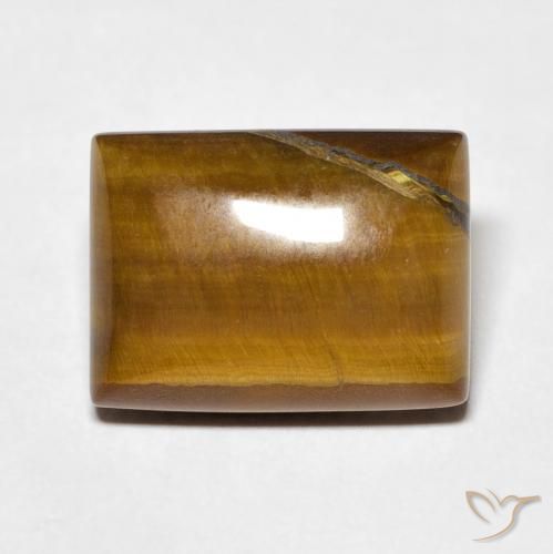 8.52ct Natürlicher gold-braun Tigerauge, Baguette, Lichtundurchlässig