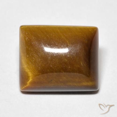 6.38ct Natürlicher Warmes Braun Tigerauge, Baguette, Lichtundurchlässig