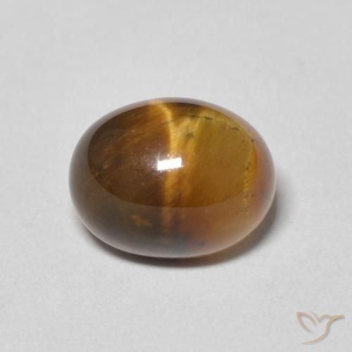 2.64ct Natürlicher Warmes Braun Tigerauge, Oval, Lichtundurchlässig