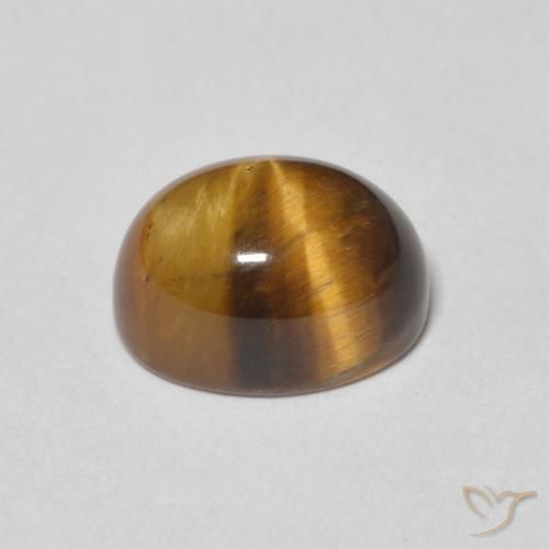 9,17 ctw natürlicher Warmes Braun Tigerauge, Oval, Lichtundurchlässig