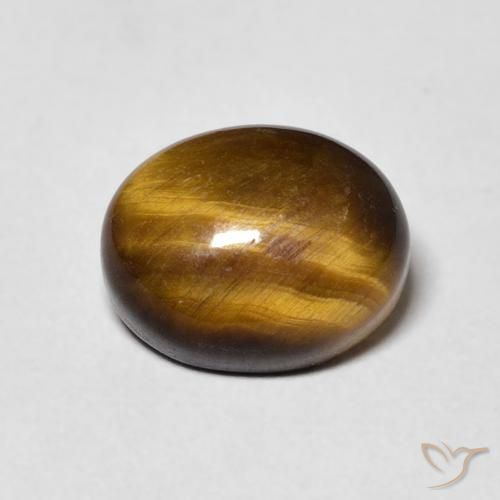 3.08ct Natürlicher Warmes Braun Tigerauge, Oval, Lichtundurchlässig