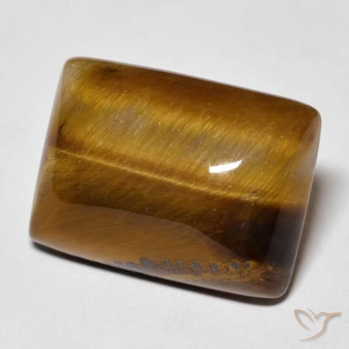 9,17 ctw natürlicher Medium Light-Brown Tigerauge, Baguette, Lichtundurchlässig