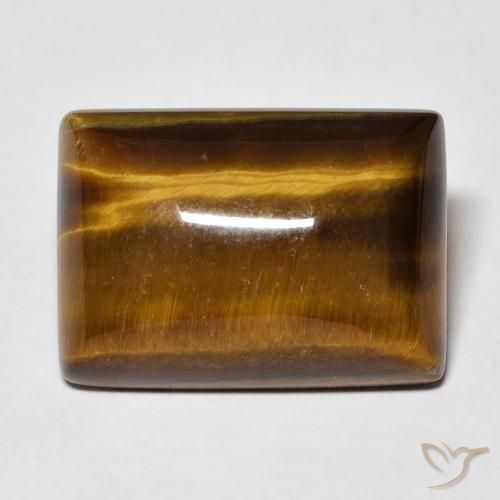 12.65ct Natürlicher gold-braun Tigerauge, Baguette, Lichtundurchlässig