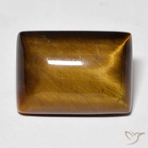 13.42ct Natürlicher gold-braun Tigerauge, Baguette, Lichtundurchlässig