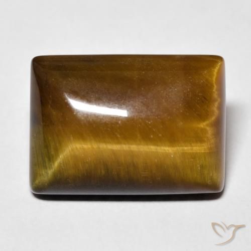 13.48ct Natürlicher gold-braun Tigerauge, Baguette, Lichtundurchlässig