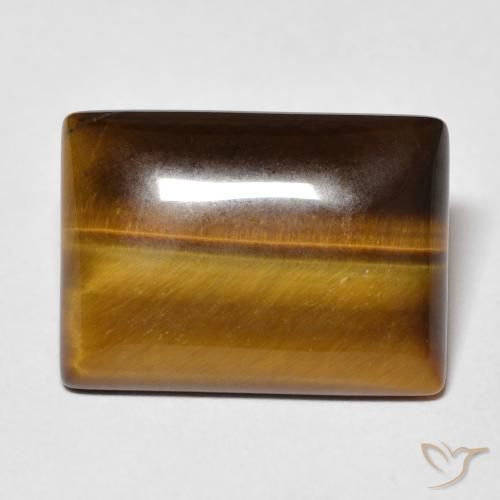 10.72ct Natürlicher Warmes Braun Tigerauge, Baguette, Lichtundurchlässig