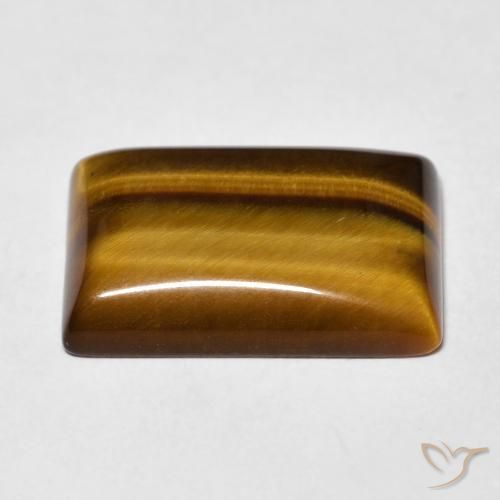 9,17 ctw natürlicher Warmes Braun Tigerauge, Baguette, Lichtundurchlässig