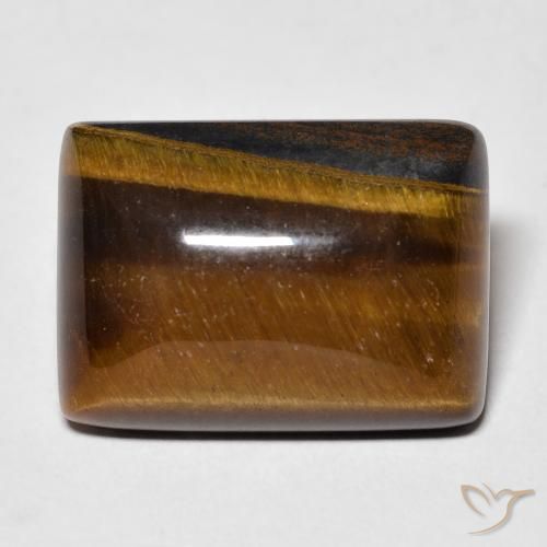 14.98ct Natürlicher Medium Light-Brown Tigerauge, Baguette, Lichtundurchlässig