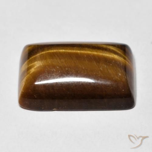 9,17 ctw natürlicher Medium Light-Brown Tigerauge, Baguette, Lichtundurchlässig